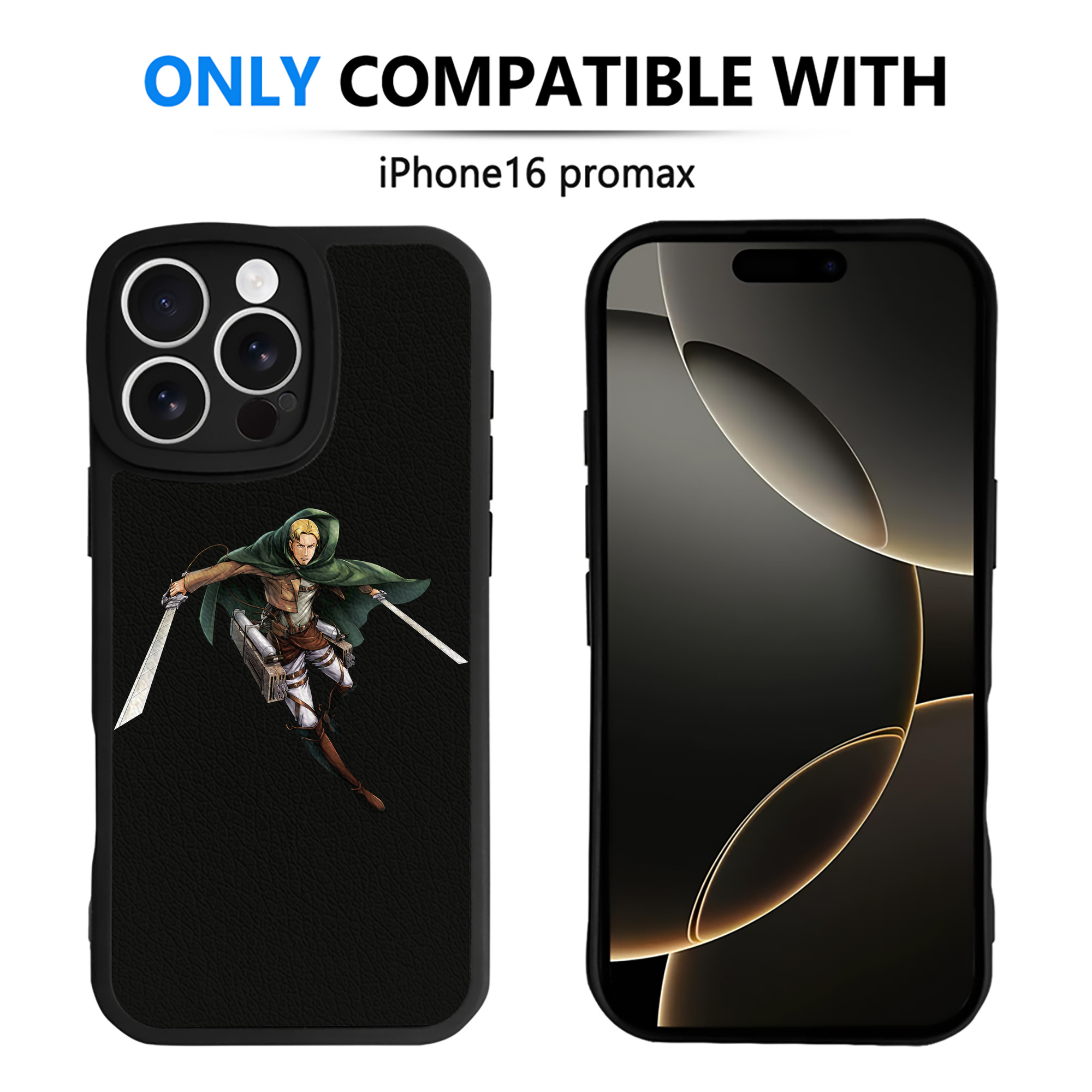 （画像用） 進撃の巨人 Attack on Titan 【iPhone 16シリーズ対応】シリコンスマホケース（レザー調） 材質：シリコン